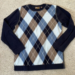 Boys vintage did too! Argyle sweater. Size 7x